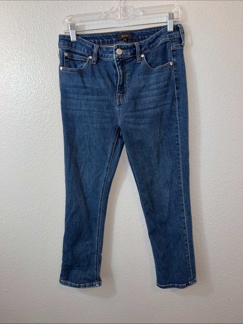 Quince Women's Dark Blue Straight Jeans